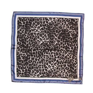 Vince Camuto Racing Leopard 100% Silk 36" Square Scarf #VC2394